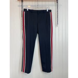 Banana Republic Womens Red Side Striped Flat Front Mid-Rise Skinny Pants Size 4